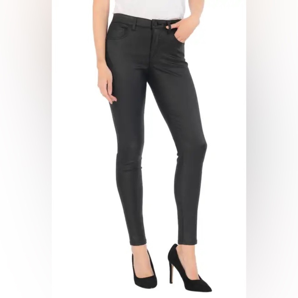 KUT from the Kloth Donna Coated High Waist Ankle Skinny Jeans